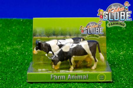 571873 Kids Globe Twee zwarte koeien 1:32